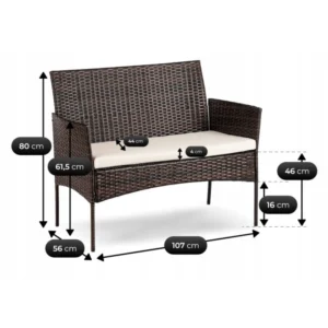 product-14820-10 Set mobilier de grădină MISSISIPI Brown/Beige — MOBILA