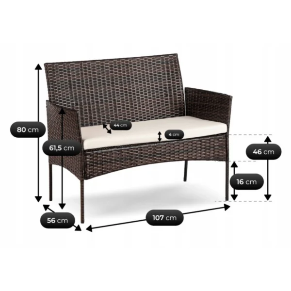 product-14820-10 Set mobilier de grădină MISSISIPI Brown/Beige — MOBILA