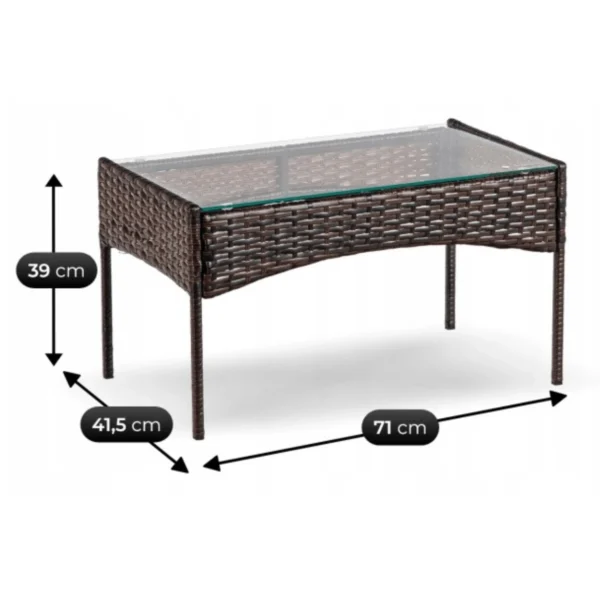 product-14820-8 Set mobilier de grădină MISSISIPI Brown/Beige — MOBILA