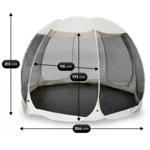 product-14822-1 CAMA pavilion 354 cm Foișor de grădină bej/negru — MOBILA