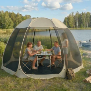 product-14823-0-1 CAMA pavilion 395 cm foișor de grădină bej/negru — MOBILA