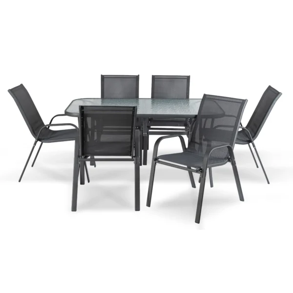 LIBERTY Set mobilier de grădină negru — MOBILA