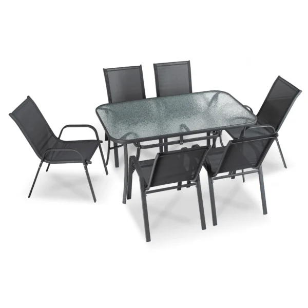 LIBERTY Set mobilier de grădină negru — MOBILA