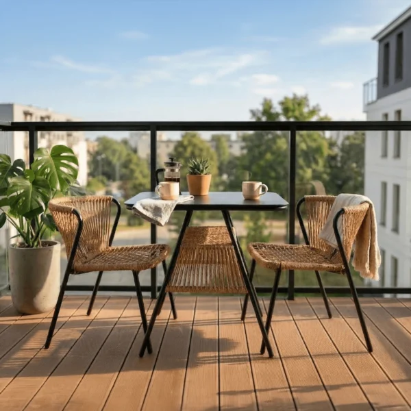 product-14828-0-1 TRISTE Set mobilier de grădină maro/negru — MOBILA