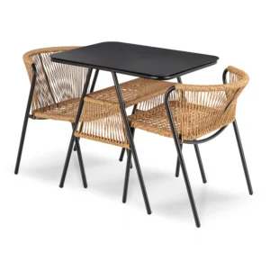 Set de mobilier de grădină TRISTE maro/negru