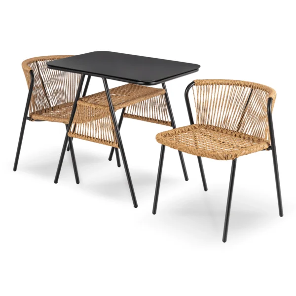 product-14828-1 TRISTE Set mobilier de grădină maro/negru — MOBILA