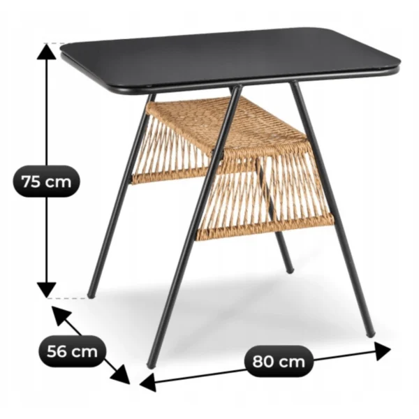product-14828-9 TRISTE Set mobilier de grădină maro/negru — MOBILA