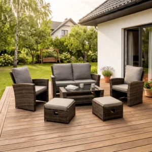 product-14829-0-1 DELGADO Set mobilier de grădină gri — MOBILA