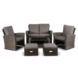 product-14829-1 DELGADO Set mobilier de grădină gri — MOBILA
