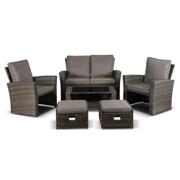 product-14829-1 DELGADO Set mobilier de grădină gri — MOBILA