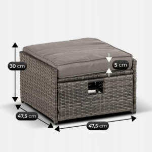 product-14829-11 DELGADO Set mobilier de grădină gri — MOBILA