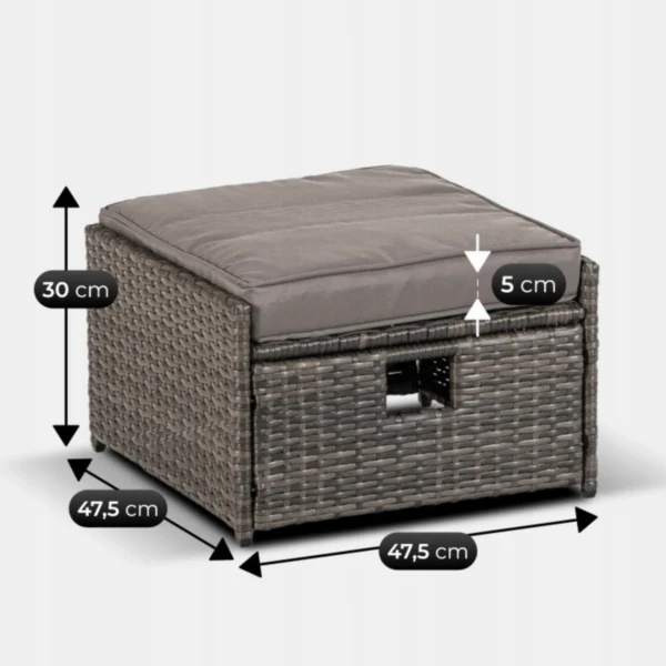product-14829-11 DELGADO Set mobilier de grădină gri — MOBILA