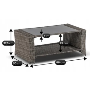 product-14829-12 DELGADO Set mobilier de grădină gri — MOBILA