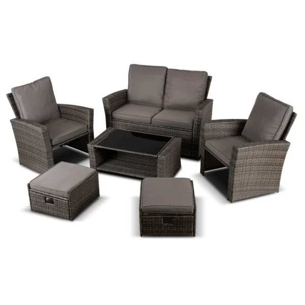 product-14829-2 DELGADO Set mobilier de grădină gri — MOBILA