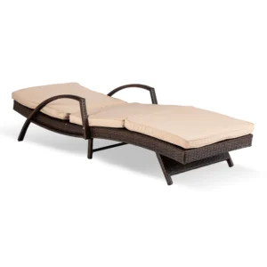 Fotoliu de grădină FELIZ Brown/Beige Technorattan — MOBILA