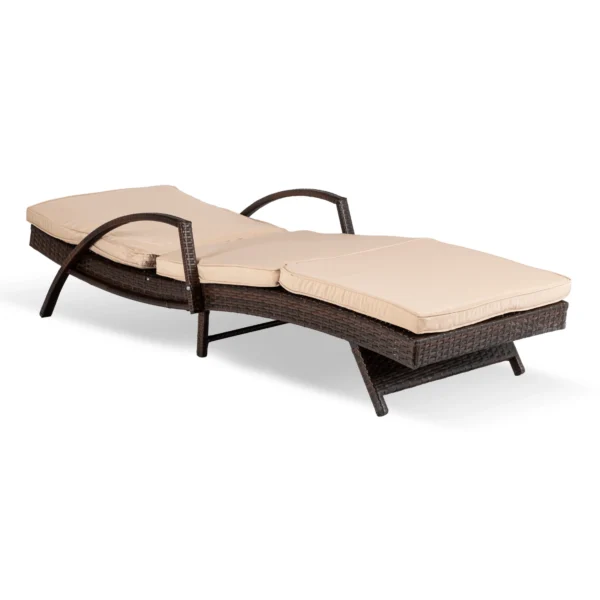 Fotoliu de grădină FELIZ Brown/Beige Technorattan — MOBILA
