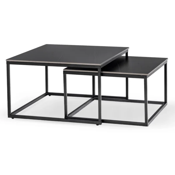 set-de-masute-din-ceramica-tenor-marmur-negru-negru-1 Set masă ceramică TENOR Marmură neagră/Negru — Măsuțe și banchete
