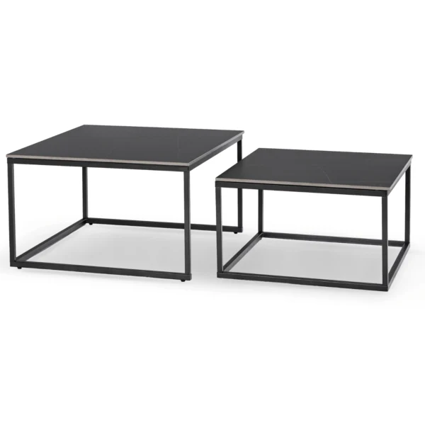 set-de-masute-din-ceramica-tenor-marmur-negru-negru-3 Set masă ceramică TENOR Marmură neagră/Negru — Măsuțe și banchete