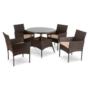 Set de mobilier de grădină AZUL Brown/Beige — MOBILA