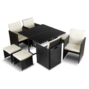 set-de-mobilier-de-gradina-bonito-negru-crem-3 Set de mobilier de grădină BONITO Negru/Crem — MOBILA