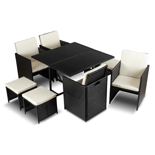 set-de-mobilier-de-gradina-bonito-negru-crem-3 Set de mobilier de grădină BONITO Negru/Crem — MOBILA