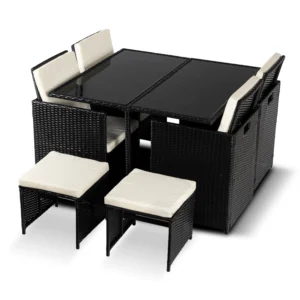 set-de-mobilier-de-gradina-bonito-negru-crem-4 Set de mobilier de grădină BONITO Negru/Crem — MOBILA