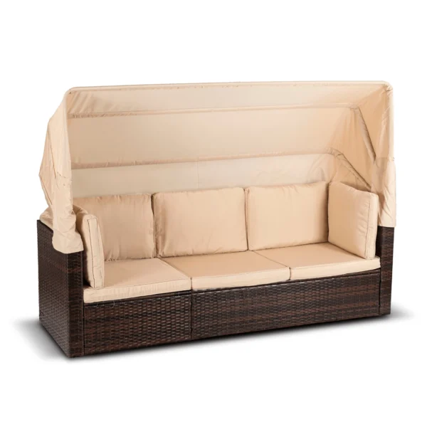 Set mobilier de grădină CALIENTE Brown/Beige — MOBILA