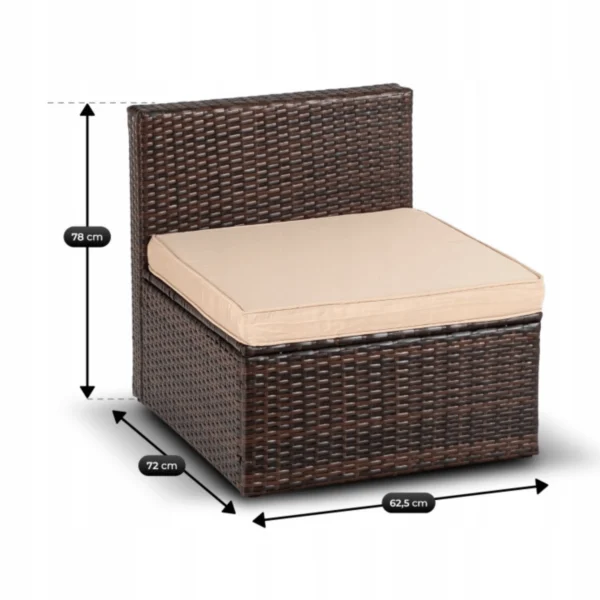Set mobilier de grădină CALIENTE Brown/Beige — MOBILA