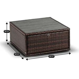 Set mobilier de grădină CALIENTE Brown/Beige — MOBILA