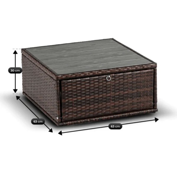 Set mobilier de grădină CALIENTE Brown/Beige — MOBILA
