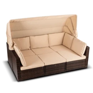 Set mobilier de grădină CALIENTE Brown/Beige — MOBILA
