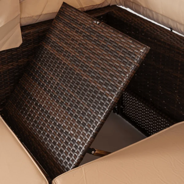 Set mobilier de grădină CALIENTE Brown/Beige — MOBILA