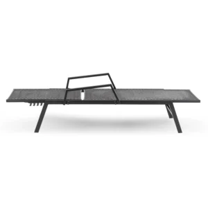 ROULE Technorattan Garden Lounger negru — MOBILA