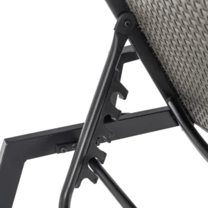 ROULE Technorattan Garden Lounger negru — MOBILA