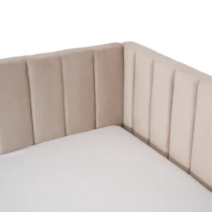 Pat 90x200 VILLEMO Catifea bej — MOBILA