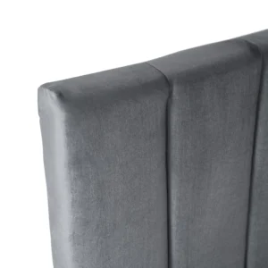 Pat 90x200 VILLEMO Gri Velour pat — MOBILA