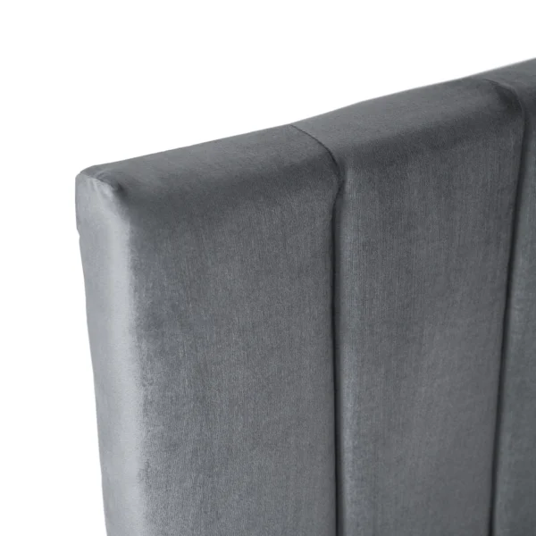 Pat 90x200 VILLEMO Gri Velour pat — MOBILA