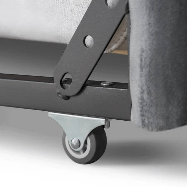 Pat 90x200 VILLEMO Gri Velour pat — MOBILA