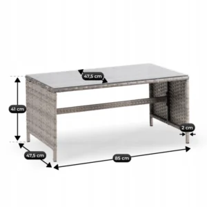 Set mobilier de grădină DALIANO gri — MOBILA