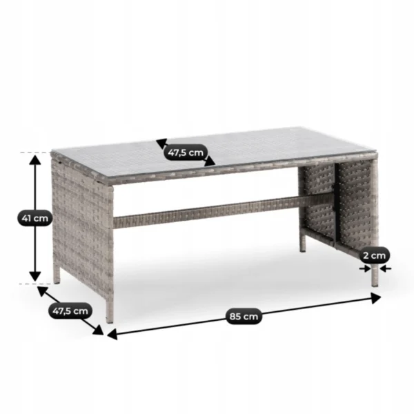Set mobilier de grădină DALIANO gri — MOBILA