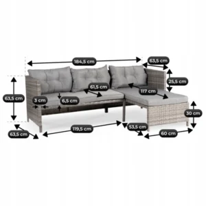 Set mobilier de grădină DALIANO gri — MOBILA