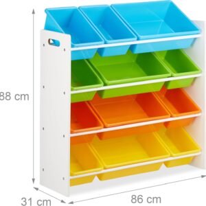 Organizator cu cutii de depozitare Chavis de la Relaxdays