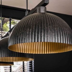 Lustra Alanas Messina – 3xE27, dimabil, metal, negru (artic schwarz), 120 cm