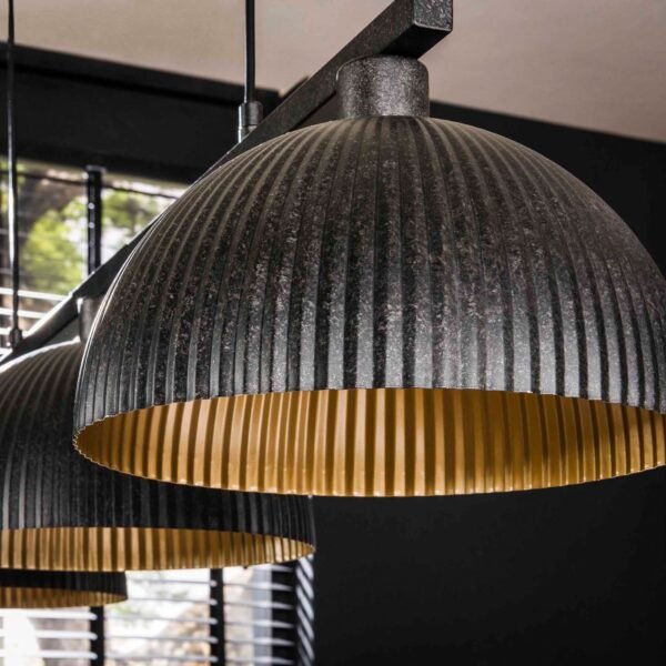 Lustra Alanas Messina – 3xE27, dimabil, metal, negru (artic schwarz), 120 cm