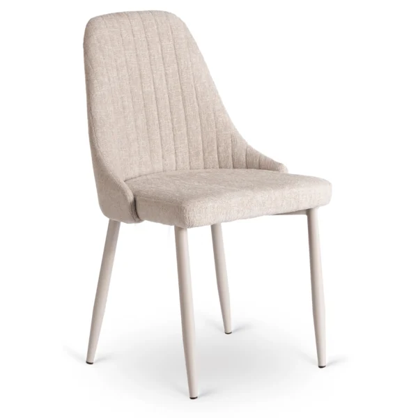 LUIGI 160-240 cm Set masă albă din marmură/cașmir și 4 scaune TORINO crem — MOBILA