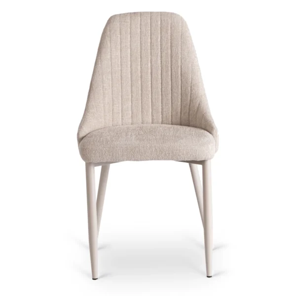 LUIGI 160-240 cm Set masă albă din marmură/cașmir și 4 scaune TORINO crem — MOBILA