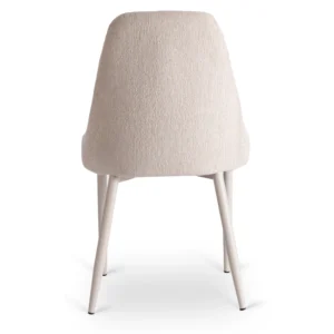 LUIGI 160-240 cm Set masă albă din marmură/cașmir și 4 scaune TORINO crem — MOBILA