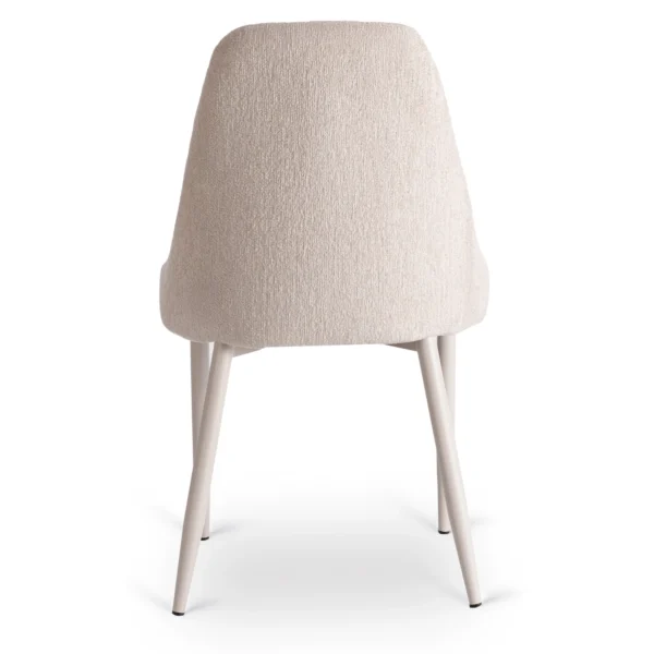 LUIGI 160-240 cm Set masă albă din marmură/cașmir și 4 scaune TORINO crem — MOBILA