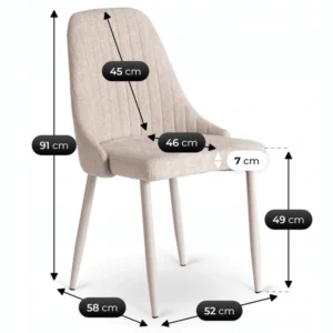 LUIGI 160-240 cm Set masă albă din marmură/cașmir și 4 scaune TORINO crem — MOBILA