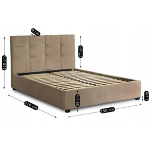 Pat 140x200 TINGA Velour Bej — MOBILA